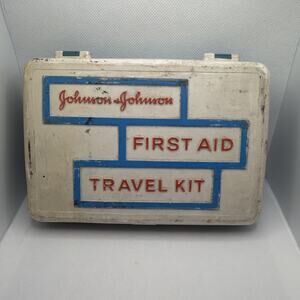 Vintage Johnson & Johnson Travel First Aid Kit 1960’s With Contents